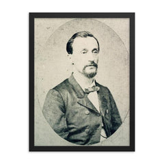 Antonio Raimondi framed print on a plain backdrop in size 18"x24".