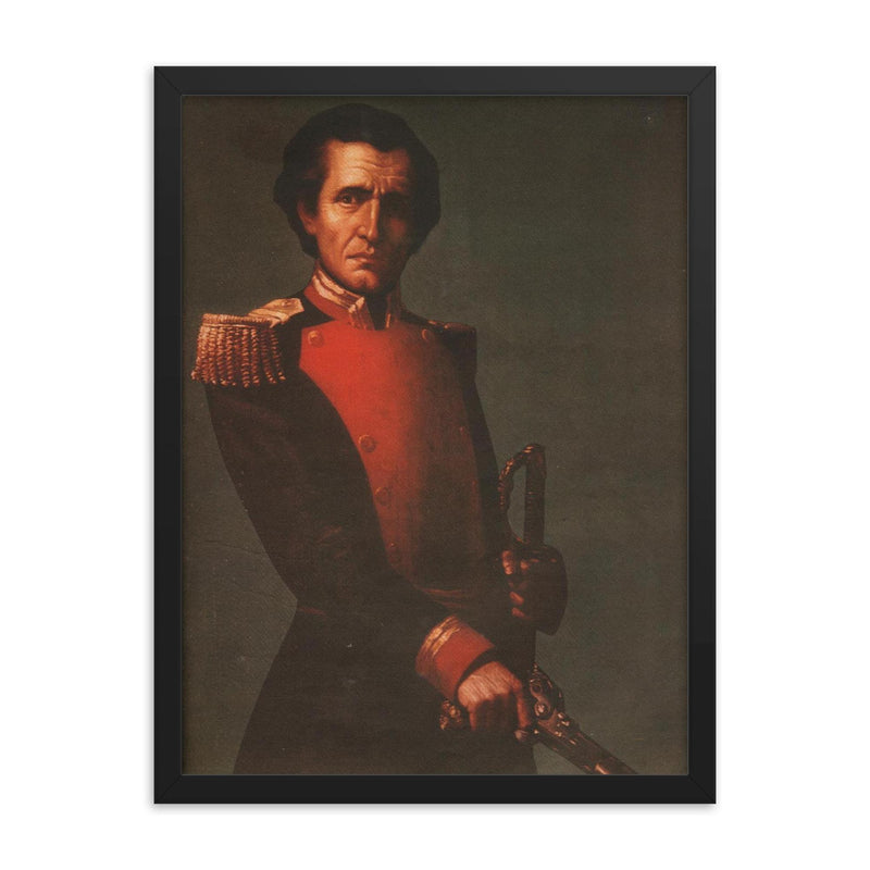 Antonio Ricaurte framed print on a plain backdrop in size 18