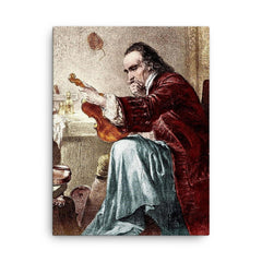 Antonio Stradivari canvas print on a plain backdrop in size 18"x24".