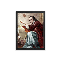 Antonio Stradivari framed print on a plain backdrop in size 12"x16".