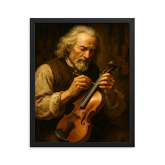 Antonio Stradivari framed print on a plain backdrop in size 16"x20".