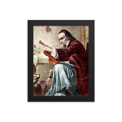 Antonio Stradivari framed print on a plain backdrop in size 8"x10".
