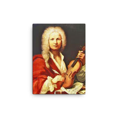 Antonio Vivaldi canvas print on a plain backdrop in size 12"x16".