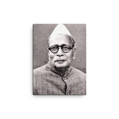Anugrah Narayan Sinha canvas print on a plain backdrop in size 12"x16".