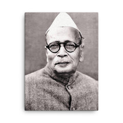 Anugrah Narayan Sinha canvas print on a plain backdrop in size 18"x24".