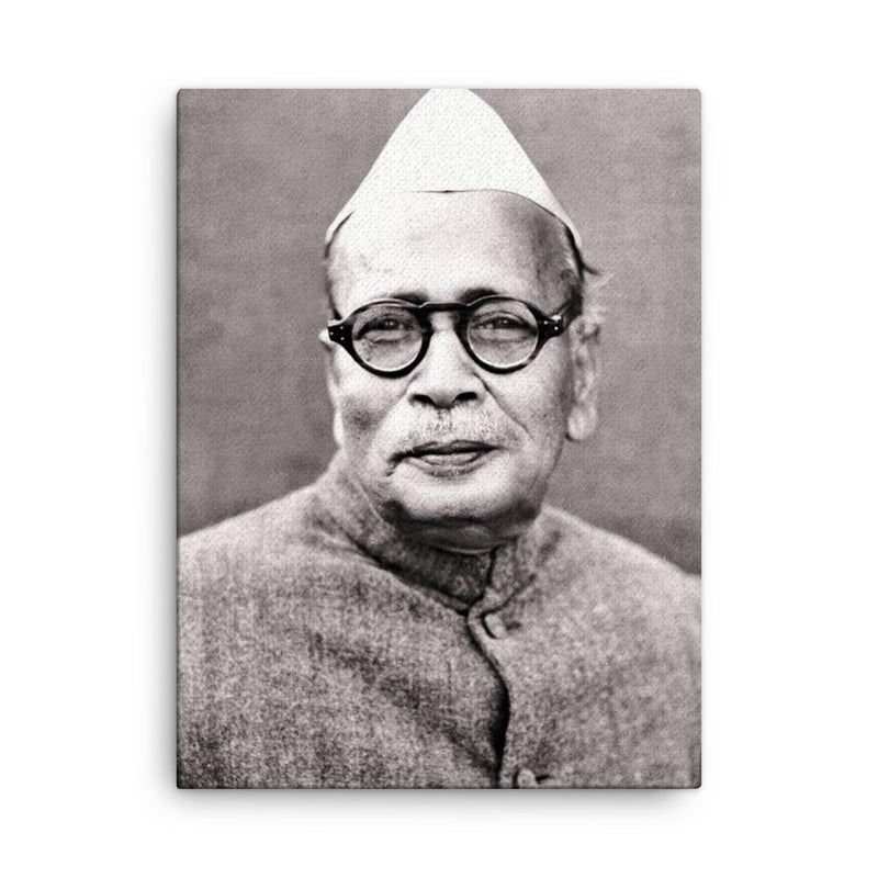 Anugrah Narayan Sinha canvas print on a plain backdrop in size 18