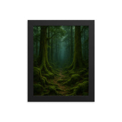 Aokigahara Forest Japan framed print on a plain backdrop in size 8"x10".