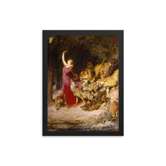 Aphrodite by Briton Riviere framed print on a plain backdrop in size 12"x16".