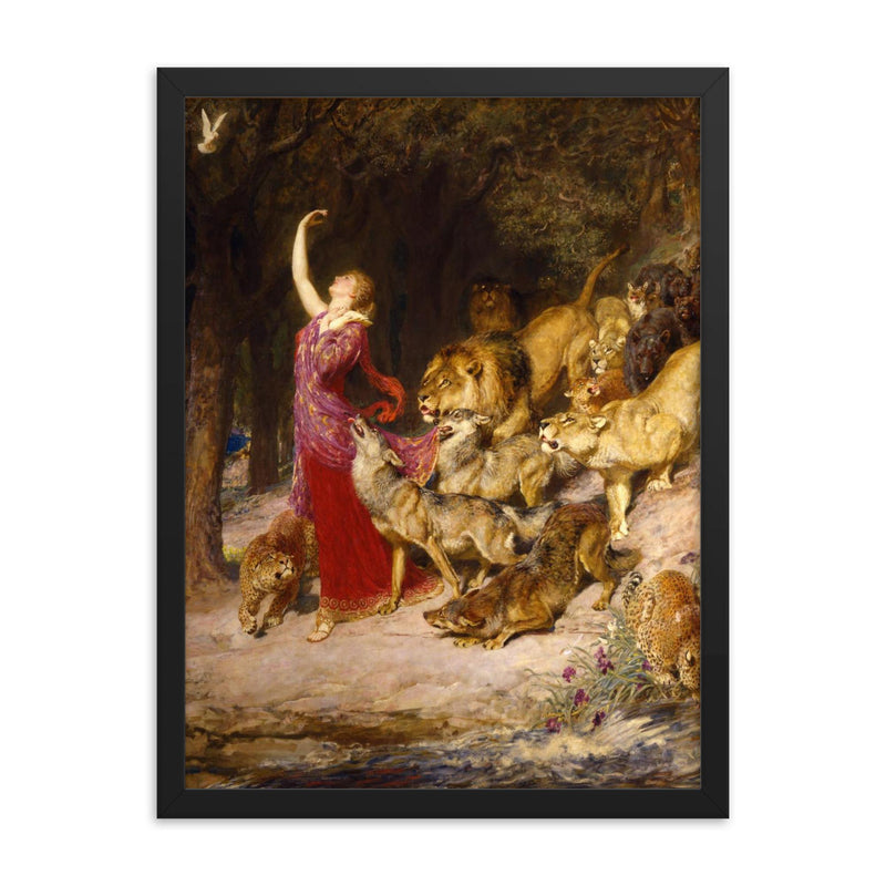 Aphrodite by Briton Riviere framed print on a plain backdrop in size 18