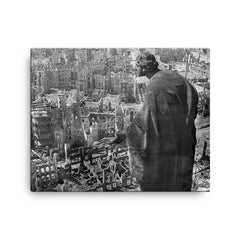 Apocalypse in Dresden canvas print on a plain backdrop in size 16"x20".