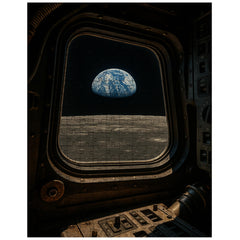 Apollo 8 Earthrise through command module window jigsaw puzzle