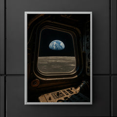 Apollo 8 Earthrise through command module window poster 5