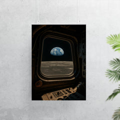 Apollo 8 Earthrise through command module window poster 7