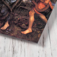 Apollo and Daphne by John William Waterhouse metal print mockup