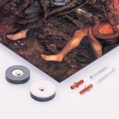 Apollo and Daphne by John William Waterhouse metal print mockup