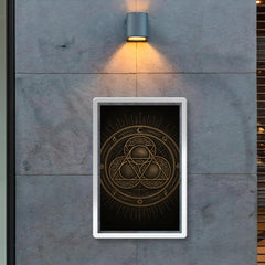 Apollonian gasket like engraved occult geometry poster 2