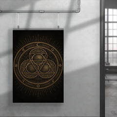Apollonian gasket like engraved occult geometry poster 4