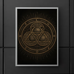 Apollonian gasket like engraved occult geometry poster 5