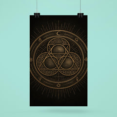 Apollonian gasket like engraved occult geometry poster 6