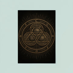 Apollonian gasket like engraved occult geometry poster 8
