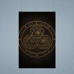 Apollonian gasket like engraved occult geometry poster 9