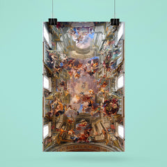 Apotheosis of S. Ignatius by Andrea Pozzo, 300-Year-Old Fresco poster 6