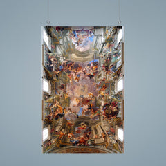 Apotheosis of S. Ignatius by Andrea Pozzo, 300-Year-Old Fresco poster 9