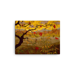 Apple Tree with Red Fruit by Paul Ranson canvas print on a plain backdrop in size 12"x16".