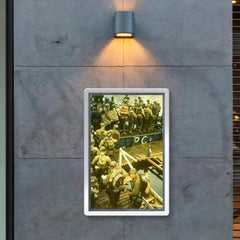 Apprehensive GIs Loading Onto a British Landing Craft for the Invasion of Normandy, D-Day 1944 poster 2