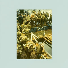 Apprehensive GIs Loading Onto a British Landing Craft for the Invasion of Normandy, D-Day 1944 poster 8