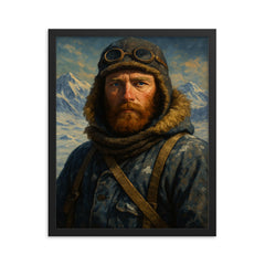 Apsley Cherry Garrard framed print on a plain backdrop in size 16"x20".