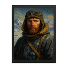 Apsley Cherry Garrard framed print on a plain backdrop in size 18"x24".