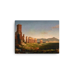 Aqueduct Near Rome by Thomas Cole, 1832 canvas print on a plain backdrop in size 12"x16".