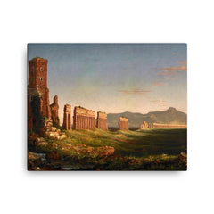 Aqueduct Near Rome by Thomas Cole, 1832 canvas print on a plain backdrop in size 16"x20".