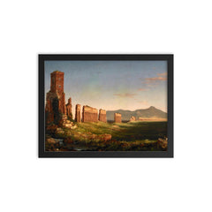 Aqueduct Near Rome by Thomas Cole, 1832 framed print on a plain backdrop in size 12"x16".