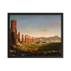 Aqueduct Near Rome by Thomas Cole, 1832 framed print on a plain backdrop in size 16"x20".
