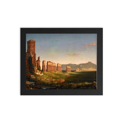 Aqueduct Near Rome by Thomas Cole, 1832 framed print on a plain backdrop in size 8"x10".
