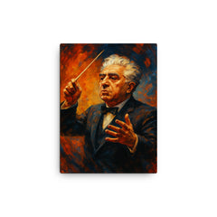 Aram Khachaturian canvas print on a plain backdrop in size 12"x16".