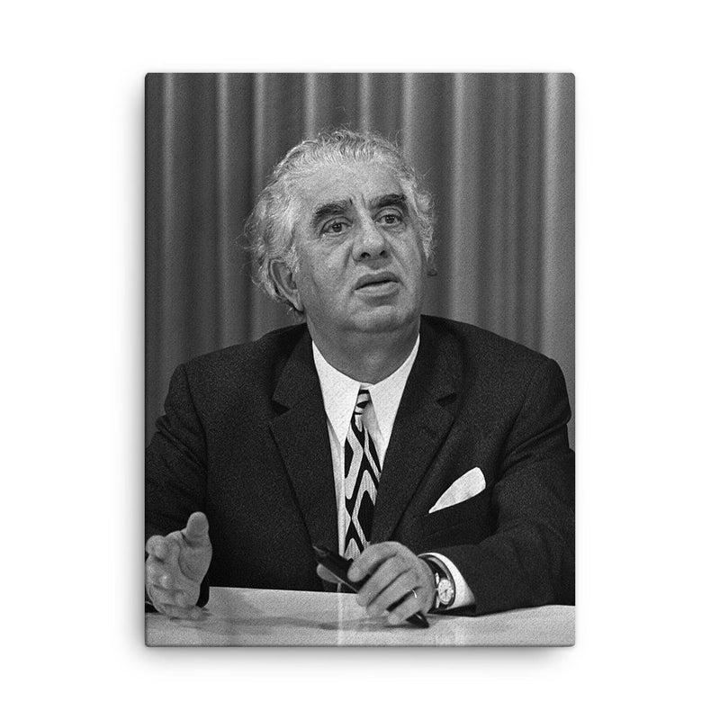 Aram Khachaturian canvas print on a plain backdrop in size 18