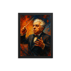 Aram Khachaturian framed print on a plain backdrop in size 12"x16".