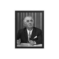 Aram Khachaturian framed print on a plain backdrop in size 12"x16".