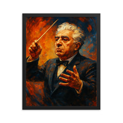 Aram Khachaturian framed print on a plain backdrop in size 16"x20".