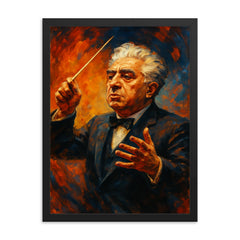 Aram Khachaturian framed print on a plain backdrop in size 18"x24".