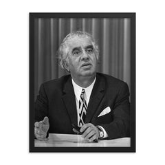 Aram Khachaturian framed print on a plain backdrop in size 18"x24".