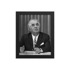 Aram Khachaturian framed print on a plain backdrop in size 8"x10".