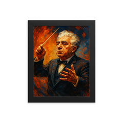 Aram Khachaturian framed print on a plain backdrop in size 8"x10".