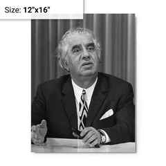Aram Khachaturian metal print on a plain backdrop in size 12"x16".