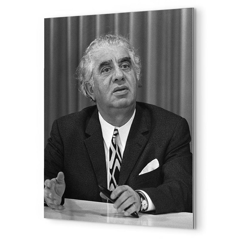 Aram Khachaturian metal print mockup