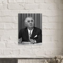 Aram Khachaturian metal print mockup