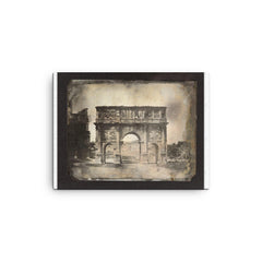 Arch of Constantine in Rome by Joseph Philibert Girault de Prangey, 1842 canvas print on a plain backdrop in size 12"x16".